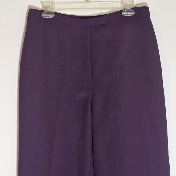 Preston & York Pants Womens 8 Purple Lined Wide Leg Dress Career Trousers - Picture 2 of 14
